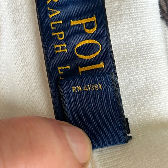 Polo Ralph Lauren Polo Shirt Men 2XL White Blue Big Pony #5 Embroidered Logo - Picture 2 of 7